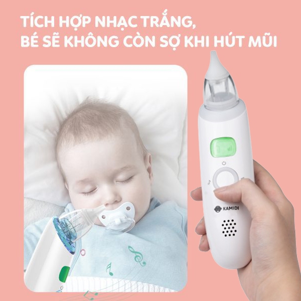 Máy Hút Mũi Kamidi Fastly Tích Hợp Nhạc Hút Êm Dịu Nhẹ Nhàng Cho Bé