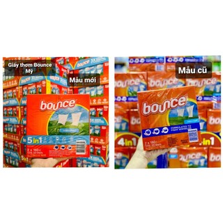 mẫu mới Giấy Thơm Quần Áo Bounce Renewing Freshness Của Mỹ hộp 160 tờ