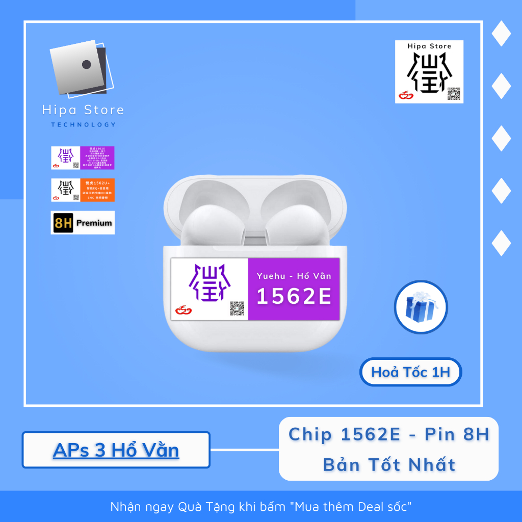 Siêu Phẩm Tai Nghe Bluetooth Gen 3 Bản Mới Hoàn Thiện Tuyệt Đối - Pin 8H | Hipa Store