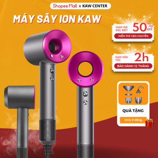 Máy Sấy Tóc Tạo Kiểu KAW K3500 Công Nghệ Ion Âm 2 Chiều Nóng Lạnh, Màu Xám Hồng, Công Suất 2200W, Hàng Cao Cấp