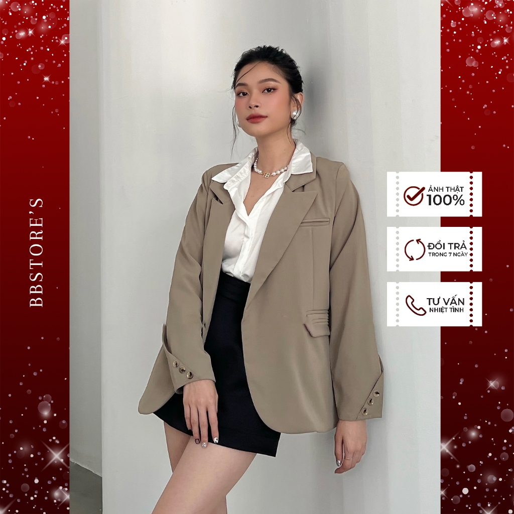 BBSTORE'S Áo Blazer Hai Lớp Thời Trang Nữ Đi Làm Thanh Lịch -CSA1605