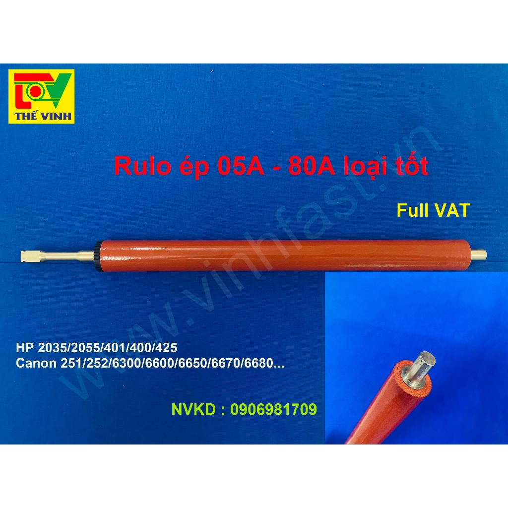 Rulo ép 05A - 80A loại tốt xốp hơi gần như zin, máy in HP 2035/ 2055/ 401 - Canon 252/251/ 6300/ 6650/ 6600/6680