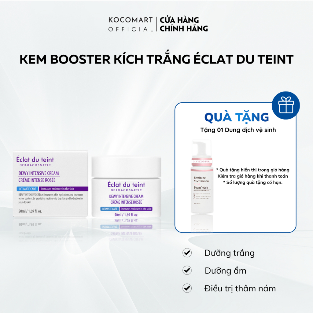 Kem booster kích trắng Éclat dưỡng trắng dưỡng ẩm và giảm thâm nám 50ml