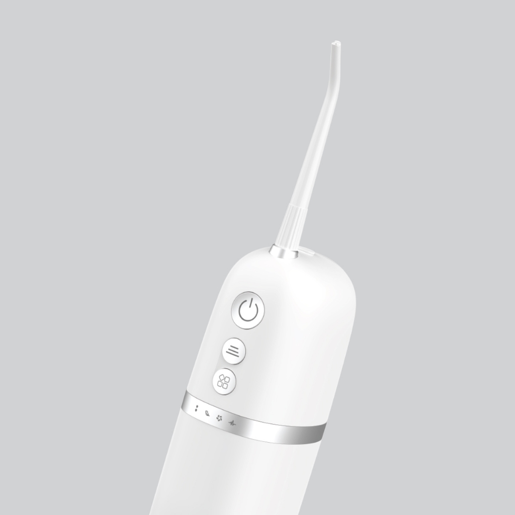 Máy tăm nước Lock&Lock portable oral irrigator 190ml 4 chế độ 3 loại đầu tăm pin sạc cổng type C màu trắng ENR146WHT