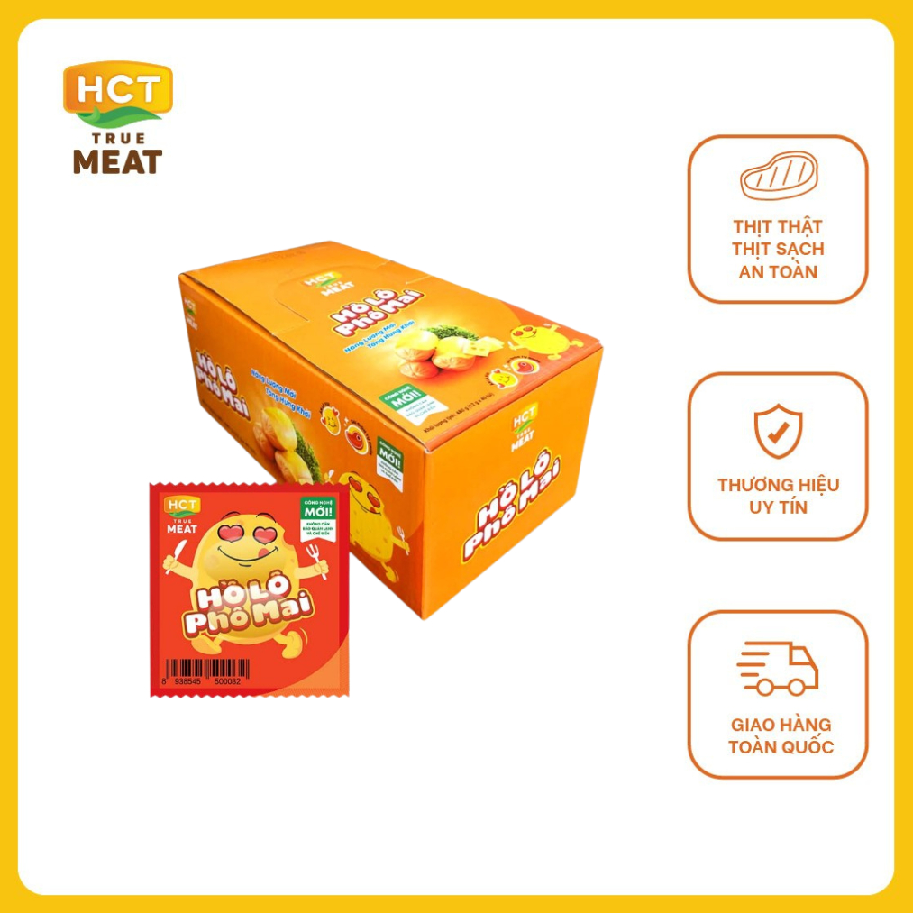 Hộp 40 túi Hồ lô phô mai ăn liền HCT True Meat