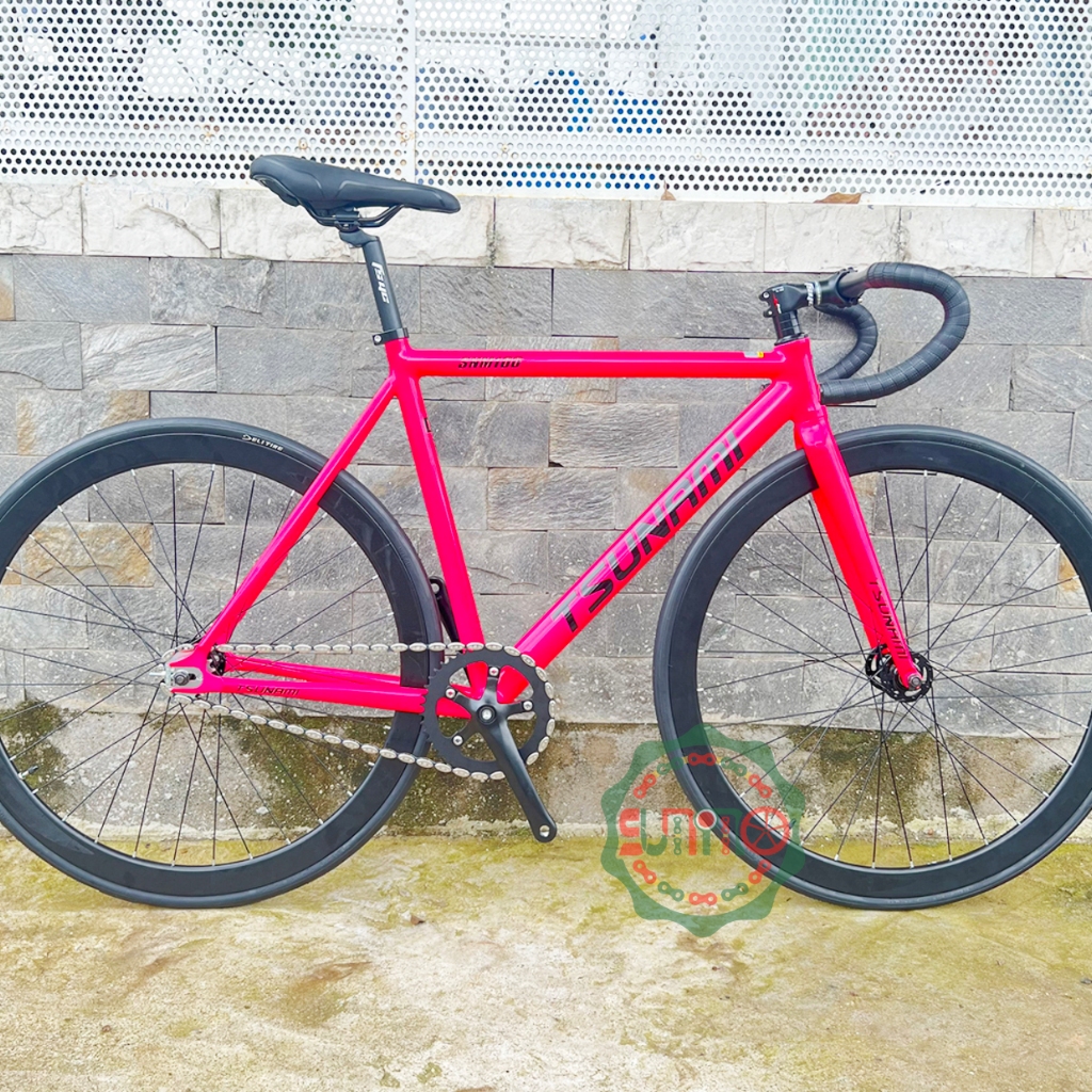Xe đạp fixed gear TSUNAMI SNM100 cơ bản - Màu hồng đậm