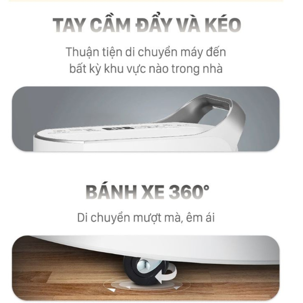 Máy hút ẩm LG Dual Inverter 16L Trắng | Máy lọc không khí và hút ẩm MD16GQSE0 | Sấy khô giầy tủ quần áo | BH chính hãng