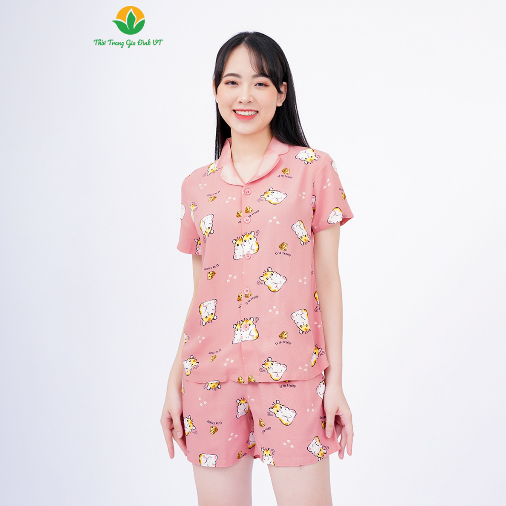 [Mã FATOP12 giảm 30K đơn 150K] Đồ bộ lanh mặc nhà nữ mùa hè Việt Thắng, quần đùi, áo cộc tay - B03.2301