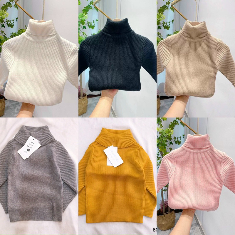áo len tăm cổ lọ cho bé 8-30kg