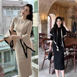  Đầm Len Lông Thỏ Loại 1 Có Kèm Theo Khăn Choàng Set Váy Len Khăn Lông Thỏ Cao Cấp Chuẩn Form Dáng 