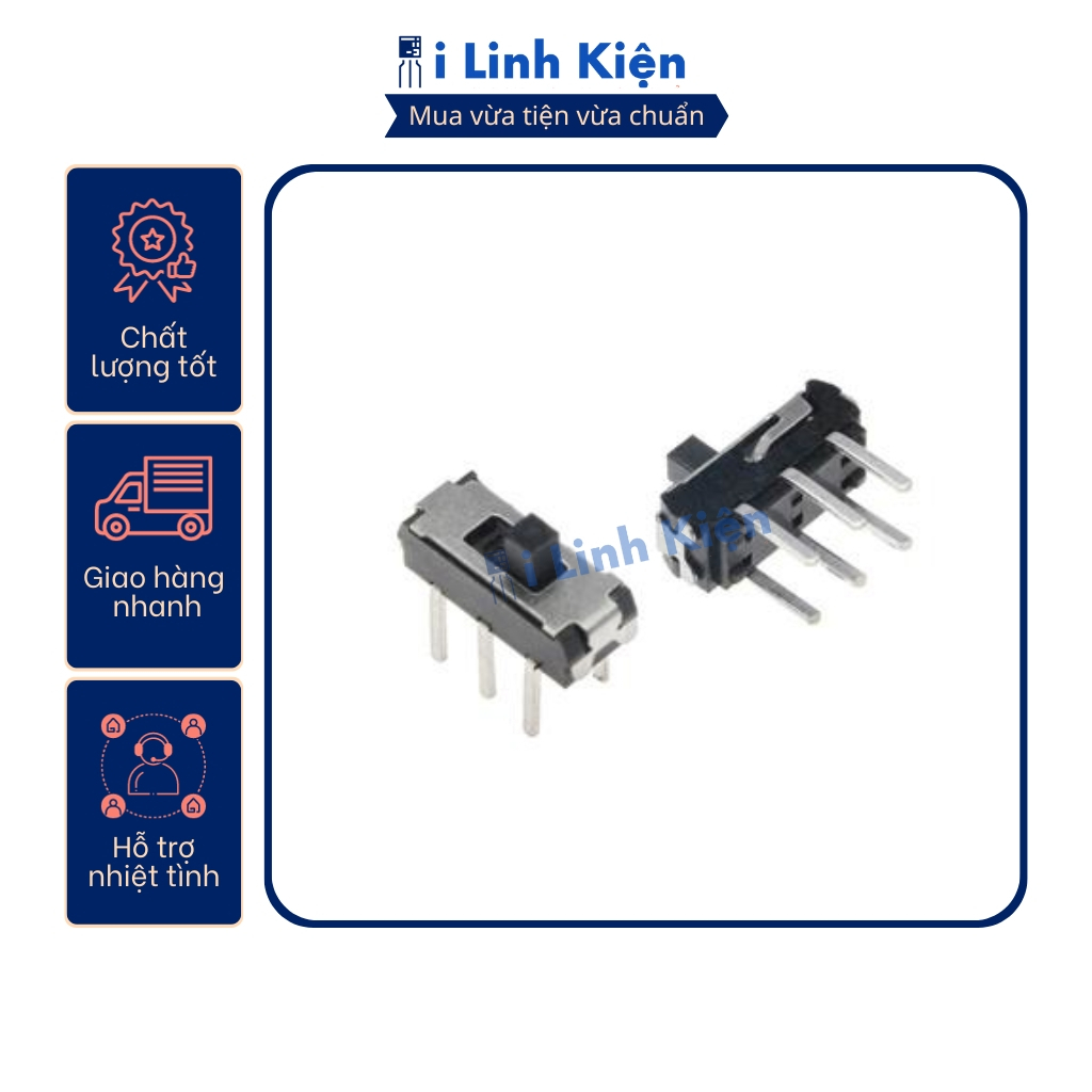 Công tắc gạt MS22D16 2P2T 6 chân
