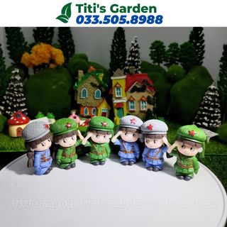 Mô hình tiểu cảnh🌈🌈🌈 Mô hình cặp đôi lính đáng yêu trang trí tiểu cảnh, terrarium, sân vườn