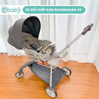 Xe đẩy đảo chiều gấp gọn Baobaohao V9 màu xám dùng cho bé từ sơ sinh đến 5 tuổi