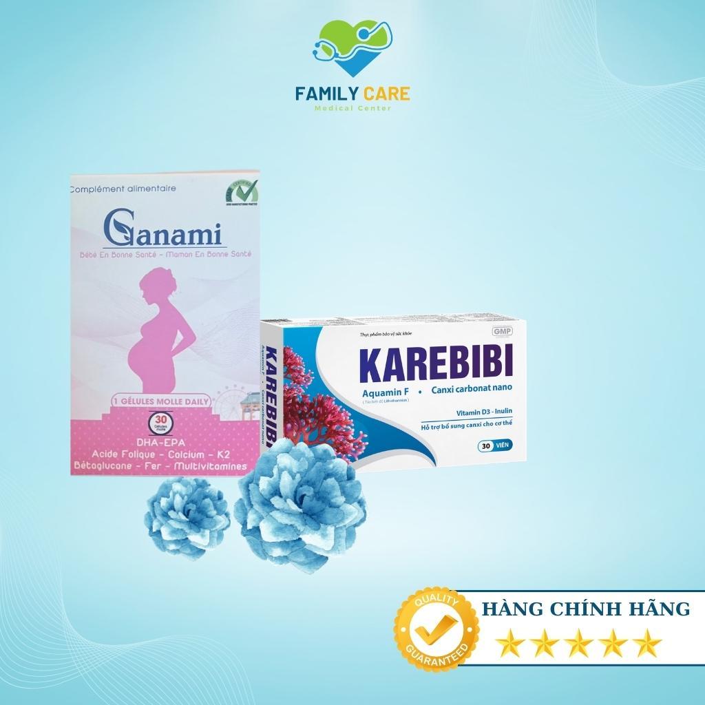 Vitamin tổng hợp-Bổ sung sắt,Canxi Acid Follic, DHA cho phụ nữ mang thai và cho con bú- KAREBIBI &amp; Ganami
