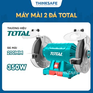 Máy mài 2 đá total tbg35020 công suất 350w, đá mài 200mm, tốc độ 2950rpm máy mài dao, mài gỗ, đá chính hãng - thinksafe