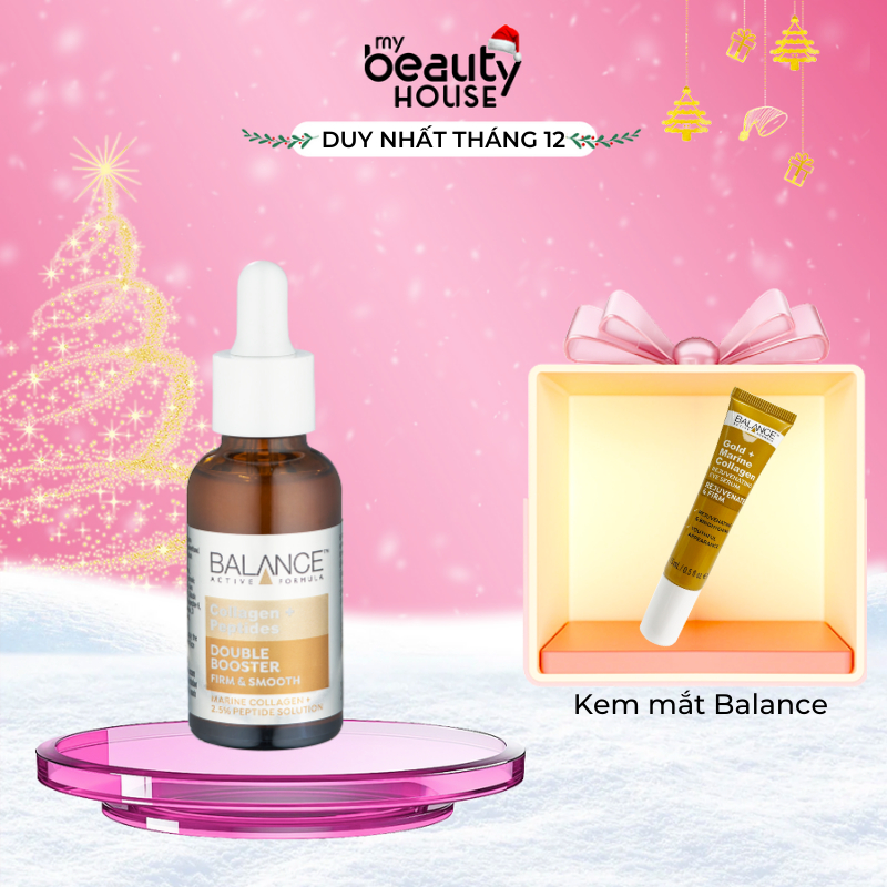 Serum chống lão chuyên sâu Balance Active Formula Collagen + Peptides Double Booster 30ml