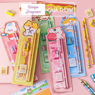 Set 5 Hộp quà tặng 5 món - bộ dụng cụ học tập - quà tặng cuối kỳ, quà tặng học sinh, quà tặng trẻ em