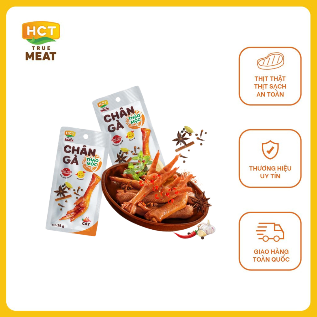 Chân gà thảo mộc cay ăn liền HCT True Meat 38g