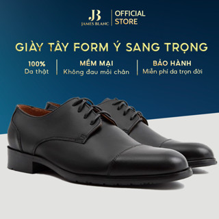 Giày tây nam Derby Do -14 JB James Blanc Đen, Nâu, Da mềm, Lót giày êm ái khử mùi siêu tốt.
