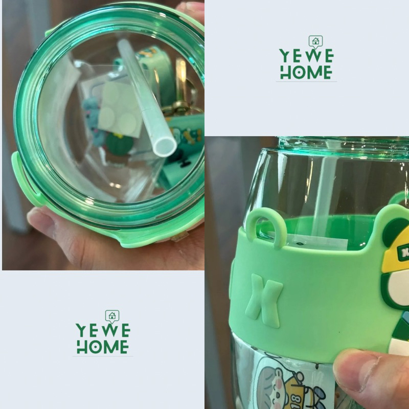 Bình nước nhựa hình Gấu Tippo Home dễ thương cho trẻ em dung tích 600ml - YEWE HOME