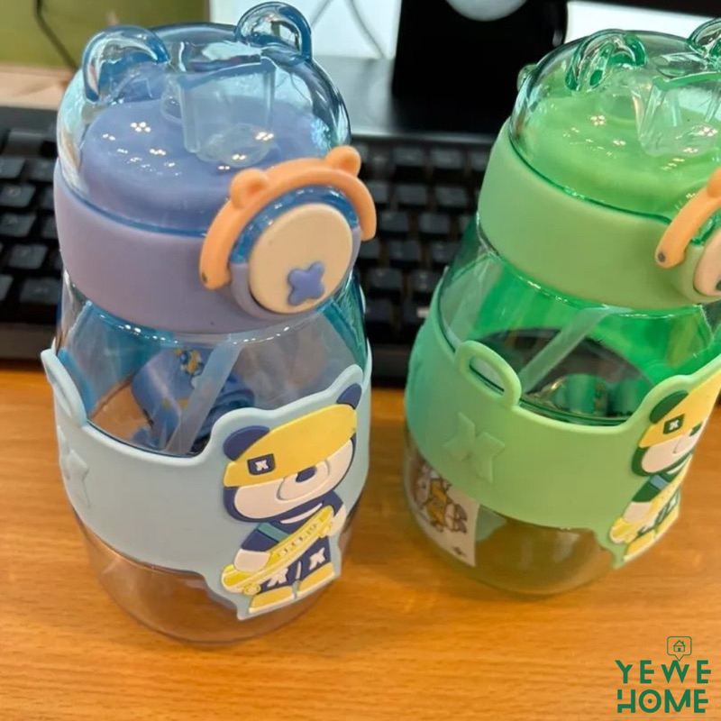 Bình nước nhựa hình Gấu Tippo Home dễ thương cho trẻ em dung tích 600ml - YEWE HOME