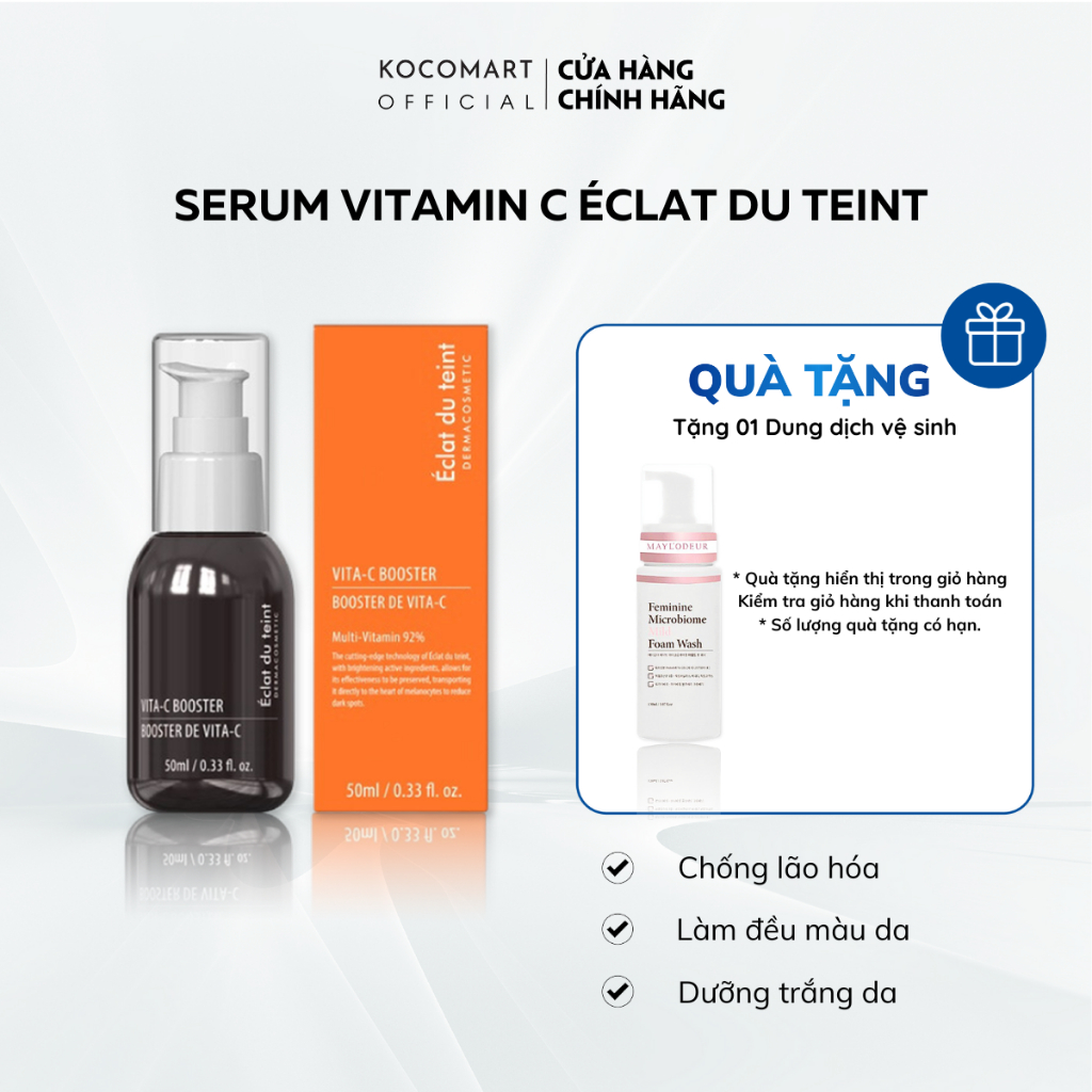 Serum Éclat du Teint vitaminC 50ml bổ sung vitaminC cho da giúp sáng da, cải thiện da đều màu