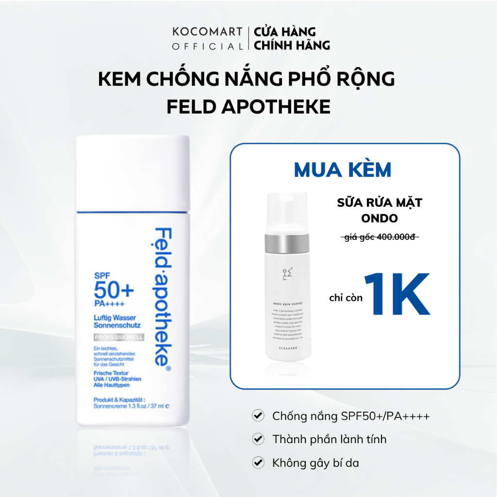 Kem chống nắng phổ rộng Feld.Apotheke Airy Water Sunscreen Professional - Kocomart