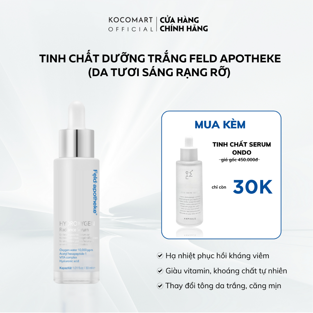 Tinh chất dưỡng trắng FELD APOTHEKE Hydroxygen Radiance - Serum làm mờ vết thâm sạm, nuôi dưỡng làn da