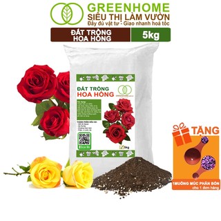 Đất Trồng Hoa Hồng Greenhome, Bao 5kg, Hữu Cơ, Trộn Sẵn, Tiện Lợi, Đầy Đủ Dinh Dưỡng, Rễ Khỏe