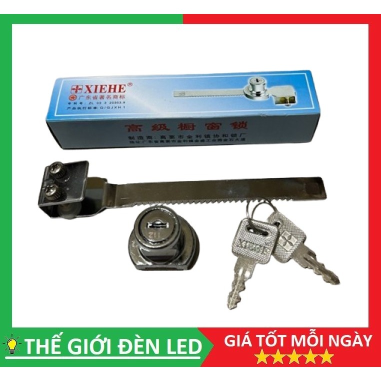 Ổ khóa cửa kính xiehe (cái) khóa tủ kính lùa chất liệu inox cứng cáp chắc chắn