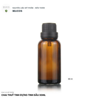 Chai thuỷ tinh nâu đựng tinh dầu 30ML