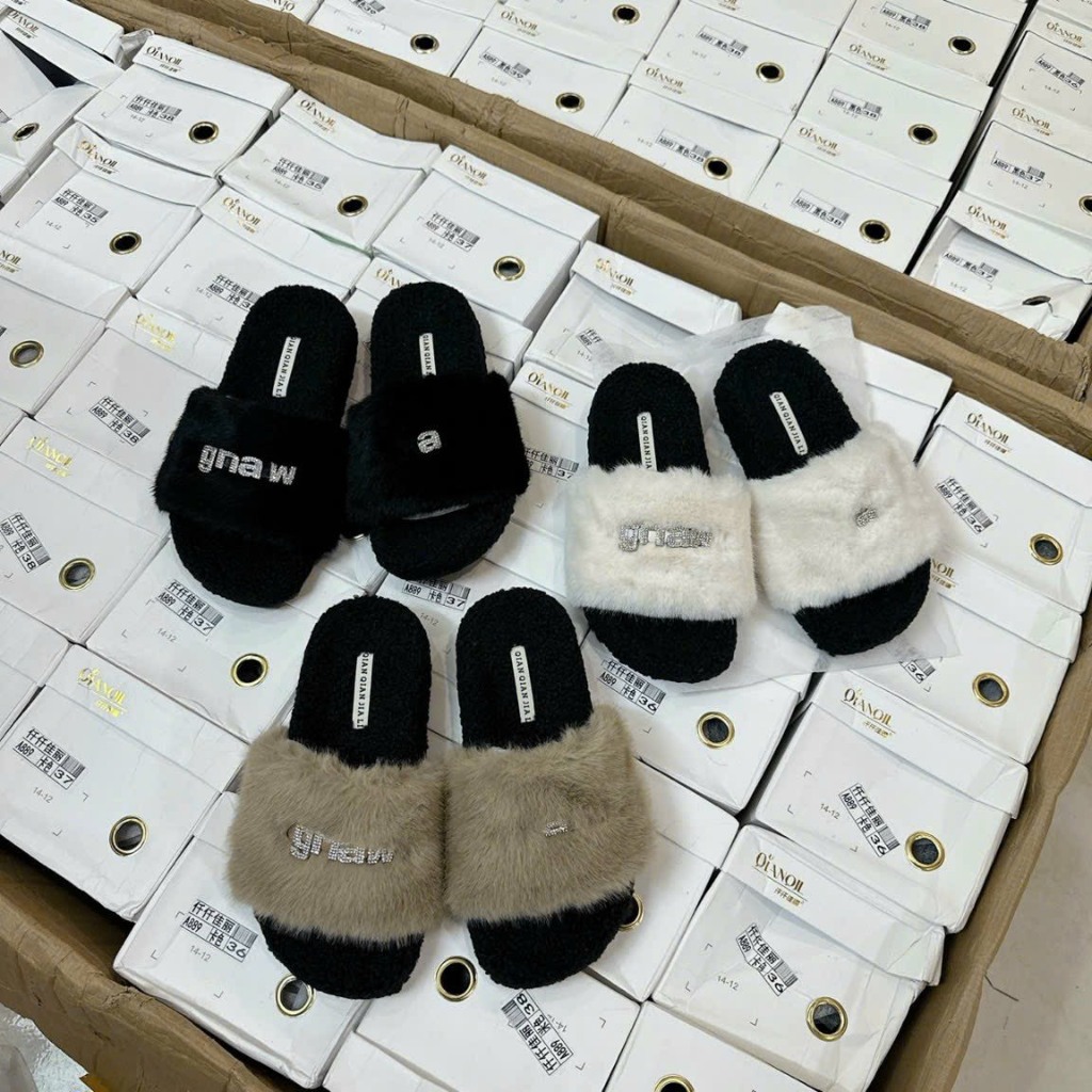 Dép Lông, Dép Bông  chữ Gnaw lông mịn hàng QC Loại 1 !