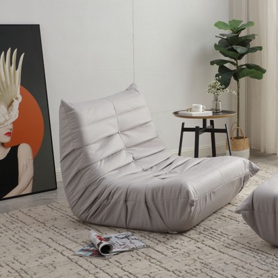 Ghế Lười, Ghế Thư Giãn Togo Phong Cách Bắc Âu Da PU Decor Phòng Khách, Phòng Ngủ , Cafe Tặng Gối Hoa