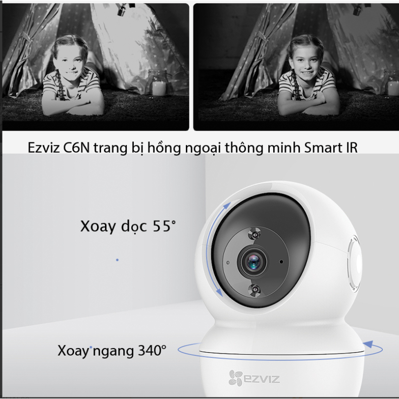 Camera IP Wifi Ezviz CS-C6N 1080p 2MP Không Dây
