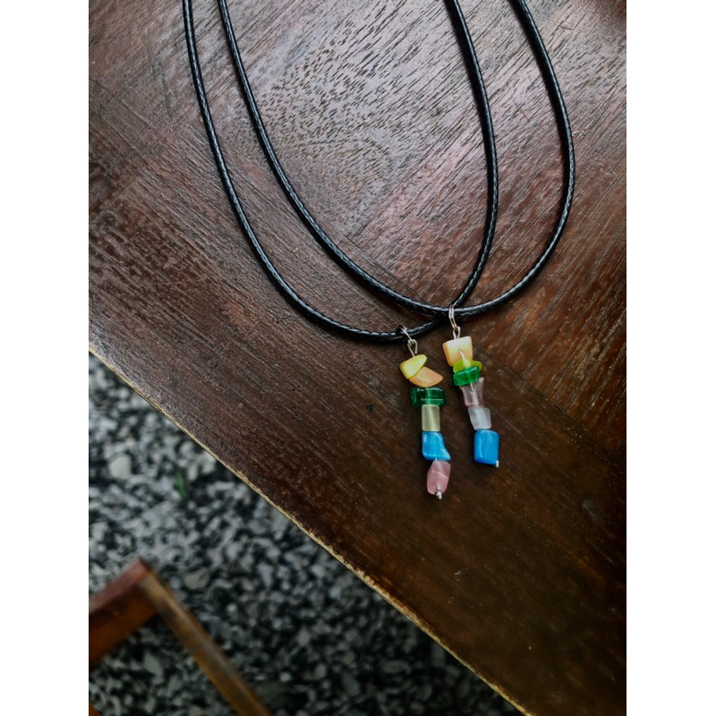 Dây chuyền mix đá vụn mắt mèo