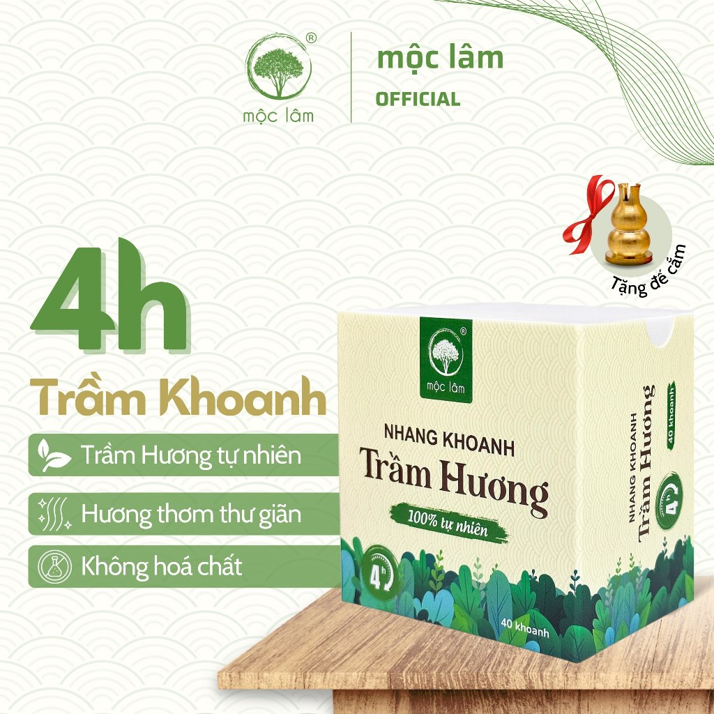 Nhang Khoanh Trầm Hương 4 Giờ 40 Khoanh MỘC LÂM Nhang Trầm Vòng 100% Tự Nhiên, Trầm Xông Nhà Thư Giãn
