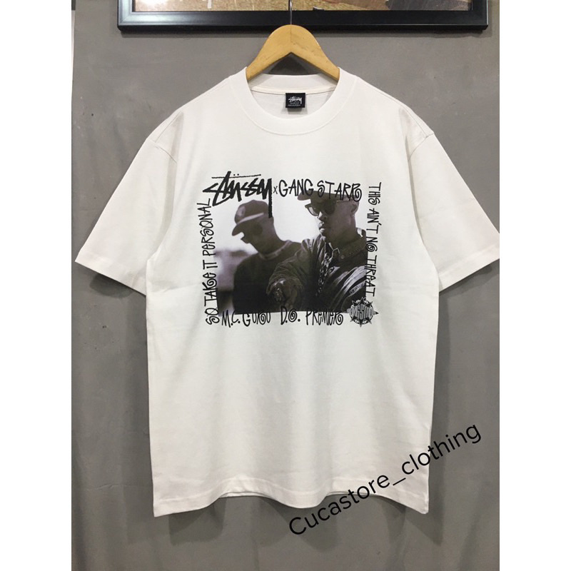 Áo thun STUSSY GANG STAR phong cách ngầu đường phố, áo phông nam nữ cao cấp