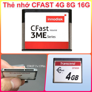 Thẻ nhớ cfast công nghiệp 4gb 8gb 16gb 7+17 chân cắm cho máy tính công nghiệp, máy tính nhúng, plc