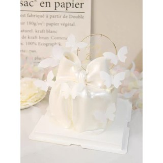 Set 10 que buom giấy màu trắng