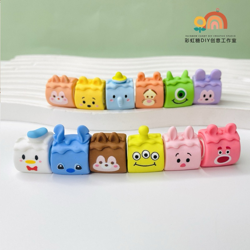 Mô hình đồ ăn mini bánh hỗn hợp trang trí nhà búp bê Mô hình chai , đồ ăn, trái cây mini - Tổng hợp các mẫu charm slime,