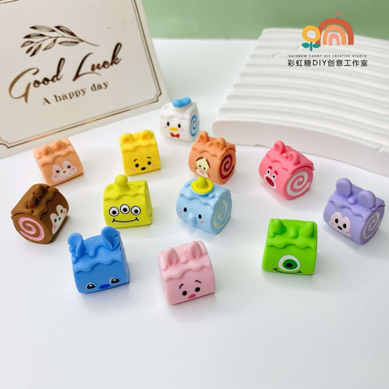 Mô hình đồ ăn mini bánh hỗn hợp trang trí nhà búp bê Mô hình chai , đồ ăn, trái cây mini - Tổng hợp các mẫu charm slime,