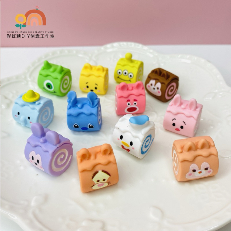 Mô hình đồ ăn mini bánh hỗn hợp trang trí nhà búp bê Mô hình chai , đồ ăn, trái cây mini - Tổng hợp các mẫu charm slime,