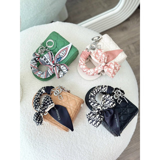 Túi xách CD Lady micro tag bạc