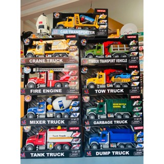 Xe ô tô đồ chơi trẻ em cỡ lớn cho bé trai mô hình cứu hỏa, cần cẩu, trộn bê tông, chở rác, cứu hộ, quà tặng sinh nhật