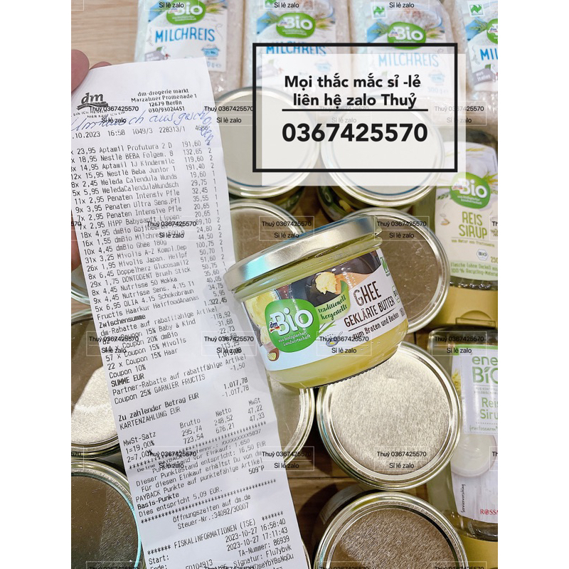 Bơ Ghee hữu cơ Bio 180g Đức