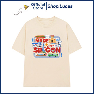 Áo Thun In Chữ Made In SÀI GÒN Unisex Nam Nữ Form Rộng Shop.Lucas