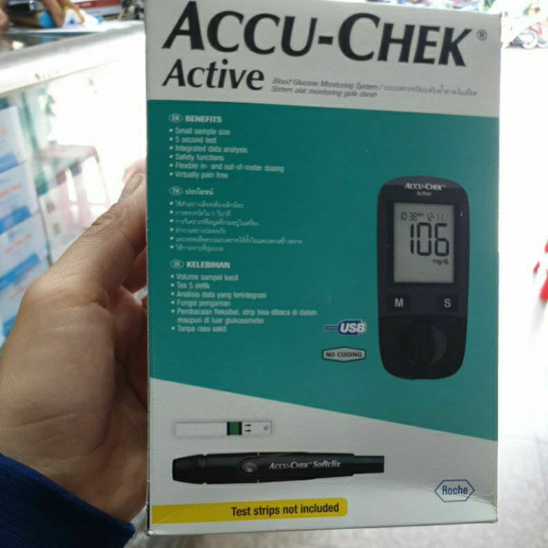 Máy đo đường huyết Accu Check Active( Bảo hành trọn đời)