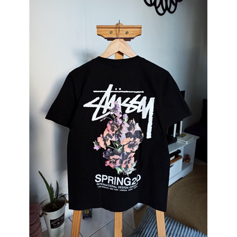 Áo thun STUSSY Spring 20 hoạ tiết sang trọng, áo phông nam nữ cotton 100%