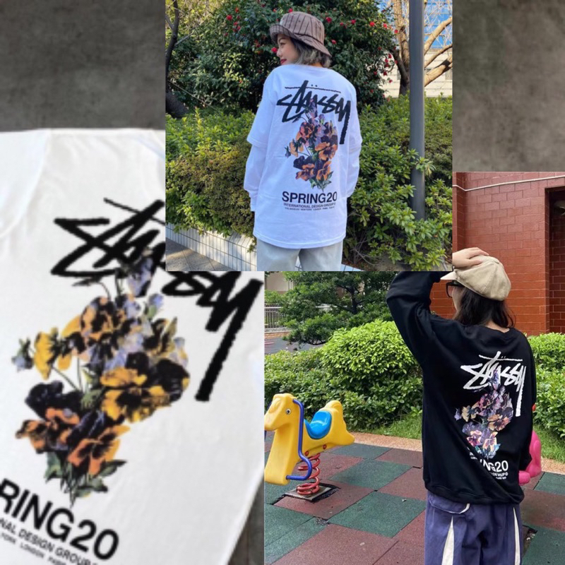 Áo thun STUSSY Spring 20 hoạ tiết sang trọng, áo phông nam nữ cotton 100%