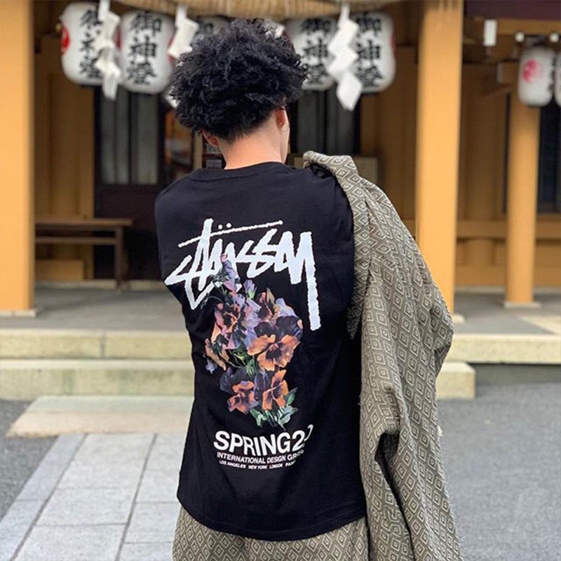 Áo thun STUSSY Spring 20 hoạ tiết sang trọng, áo phông nam nữ cotton 100%
